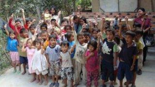 Sponsored Zorb raises $4300 for the Sala Tessa School in Cambodia