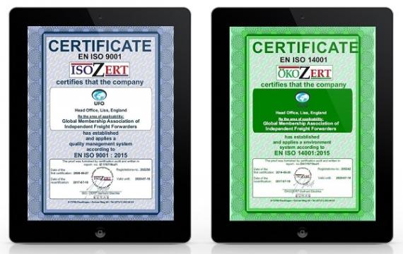 Renewal of our ISO 9001 and ISO 14001 Certification